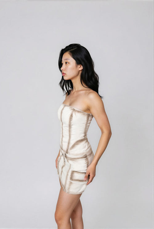 California Washed Cotton Corset Top