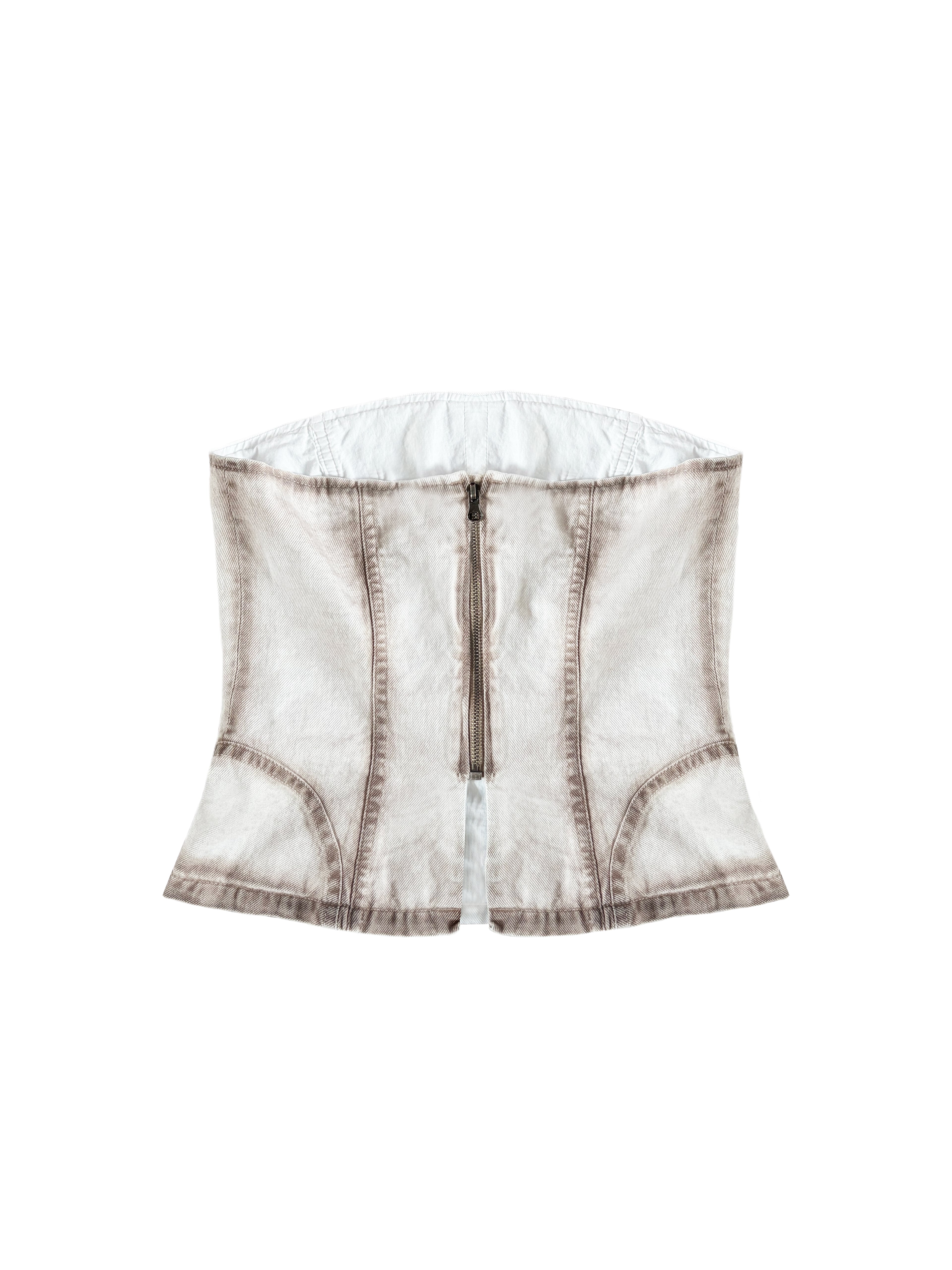 California Washed Cotton Corset Top