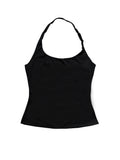 Halter Backless Top with Fake Bra Strap